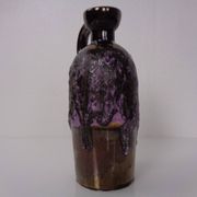 Purple & Gold Lava 321/3 Ceramic Vase from Ruscha, 1960s