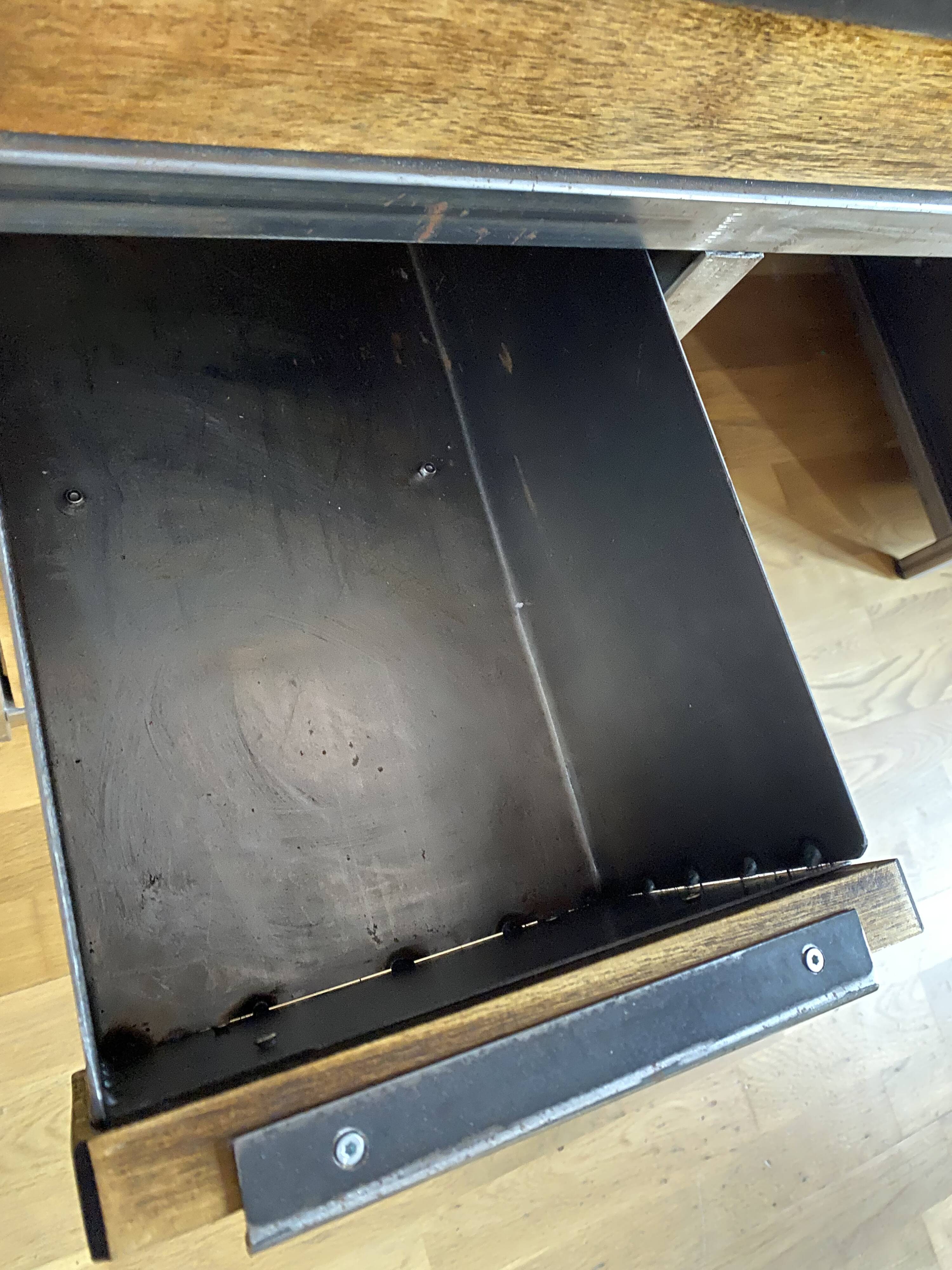 Industrial desk made of iron and wood