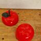 Seau à glaçons vintage pomme rouge pop années 70