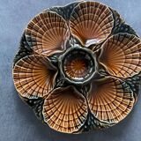 Sarreguemines majolica oyster plates