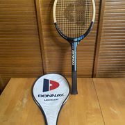 Vintage donnay team gt wooden tennis racket + donnay cover #