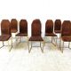 Chaises à repas vintage en laiton par Belgo chrome, 1970