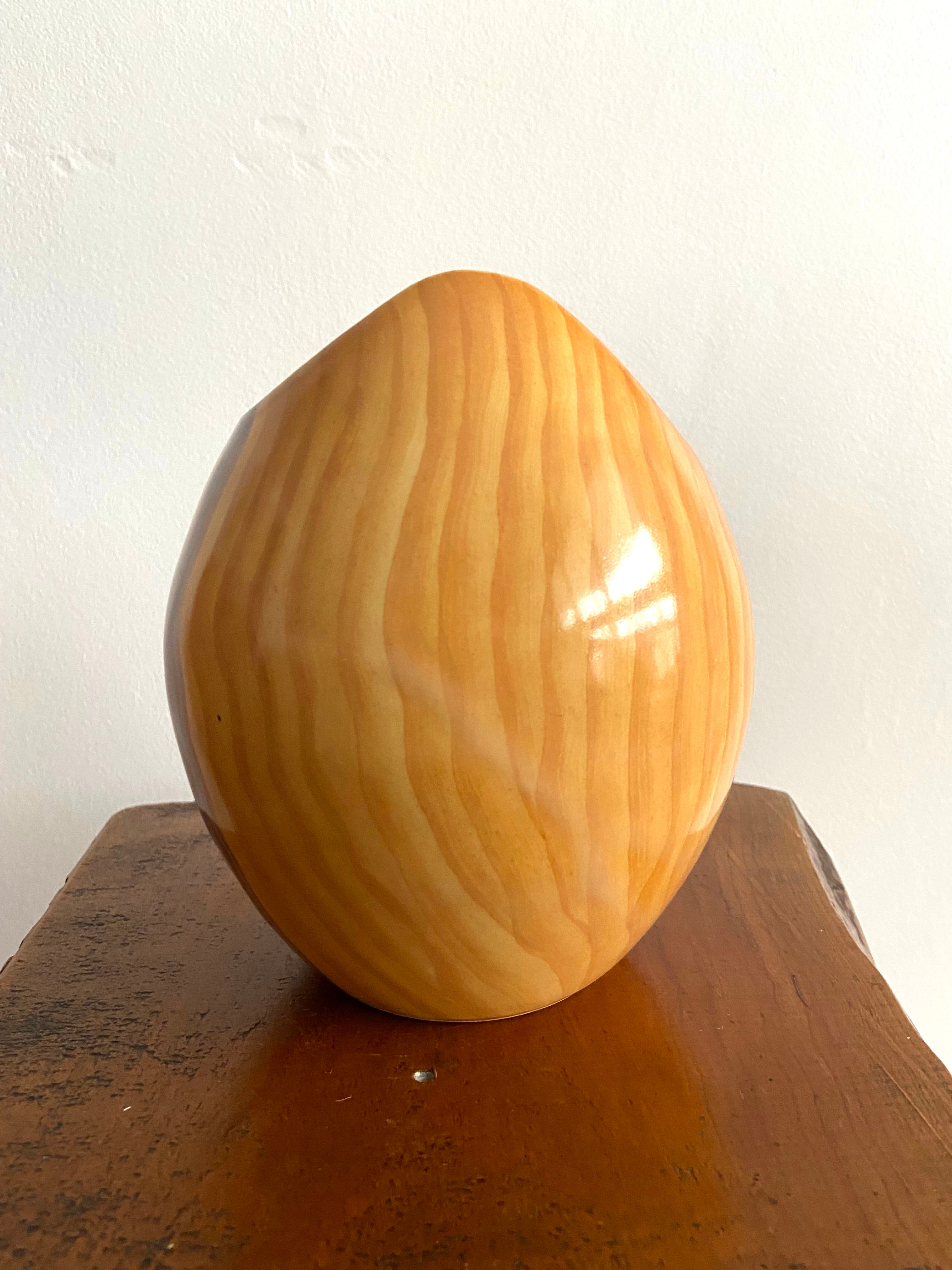 Vase Grandjean Jourdan imitation wood Vallauris