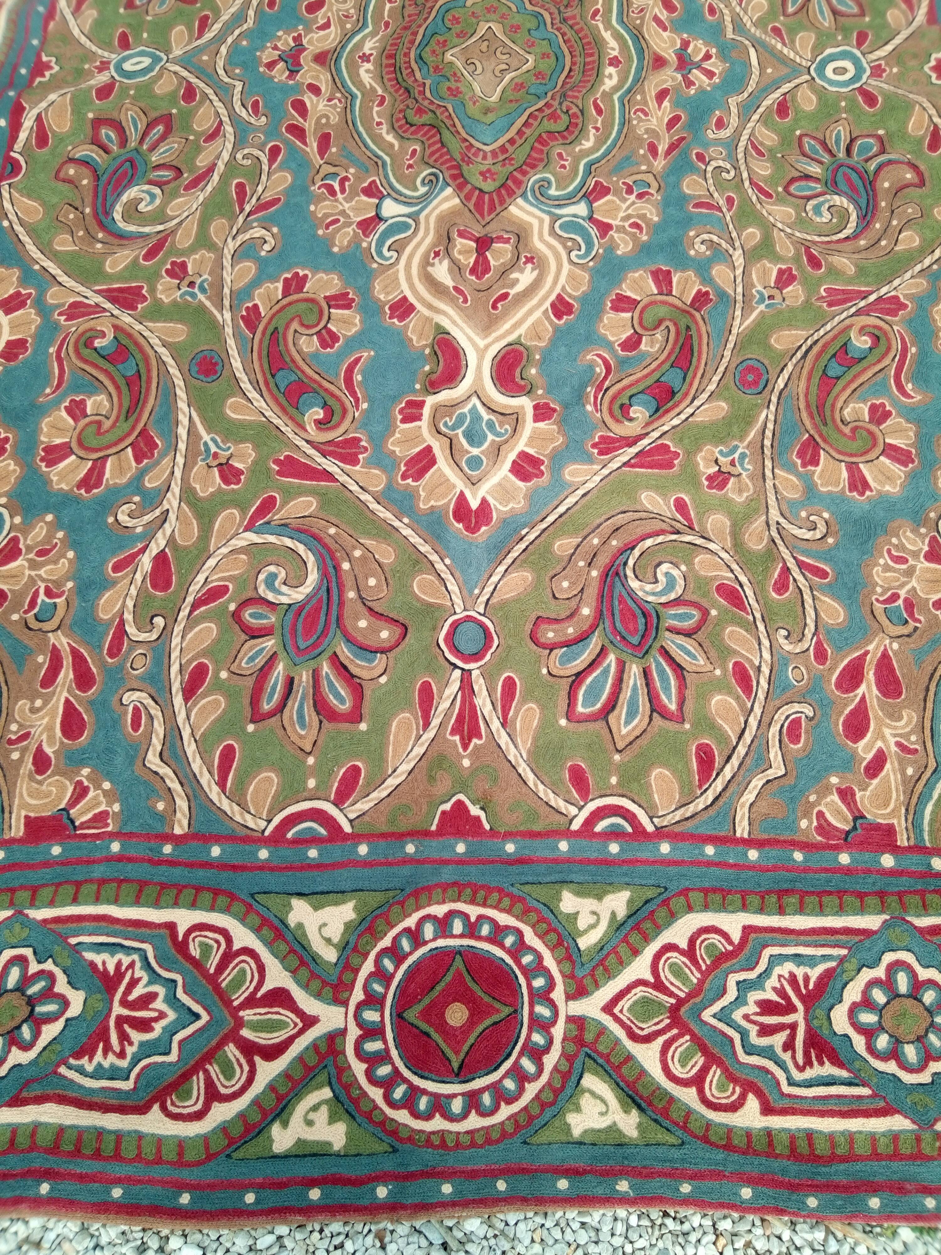 Indian carpet, designed by Elizabeth Paisley 275 x 183
