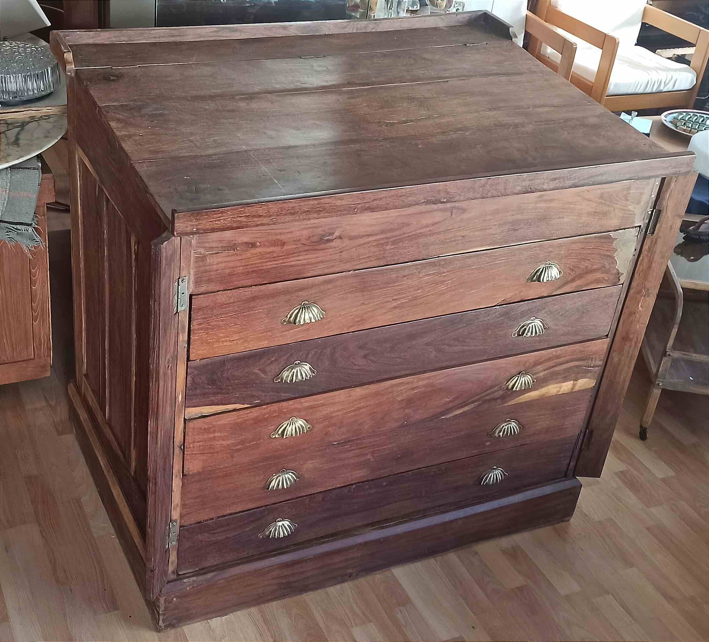 19th century East India Company map cabinet Width 122 cm