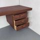 Danish modernist desk in teak, 1950s