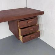 Bureau danois moderniste en teck, années 1950