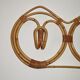 Porte manteau mural par Franco Albini en rotin et bambou, Italie 1960's