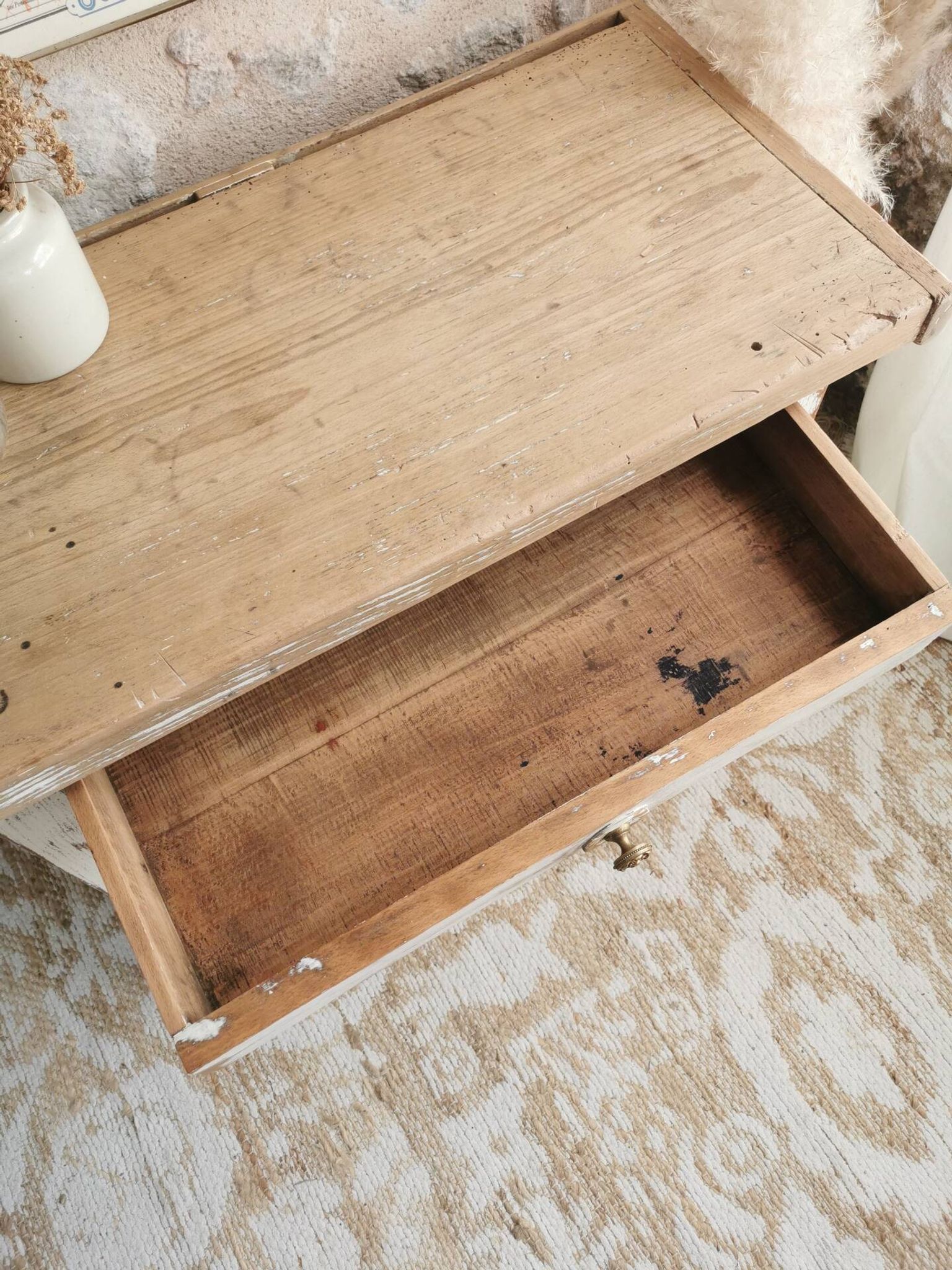 Petit établi, meuble de métier ancien