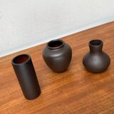 Minimalist German ceramic vases from the mid-century, Wormser Terra-Sigillata, 1960s, set of 3.