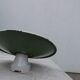 Industrial green and white enameled sheet metal wall light 1940 porcelain socket