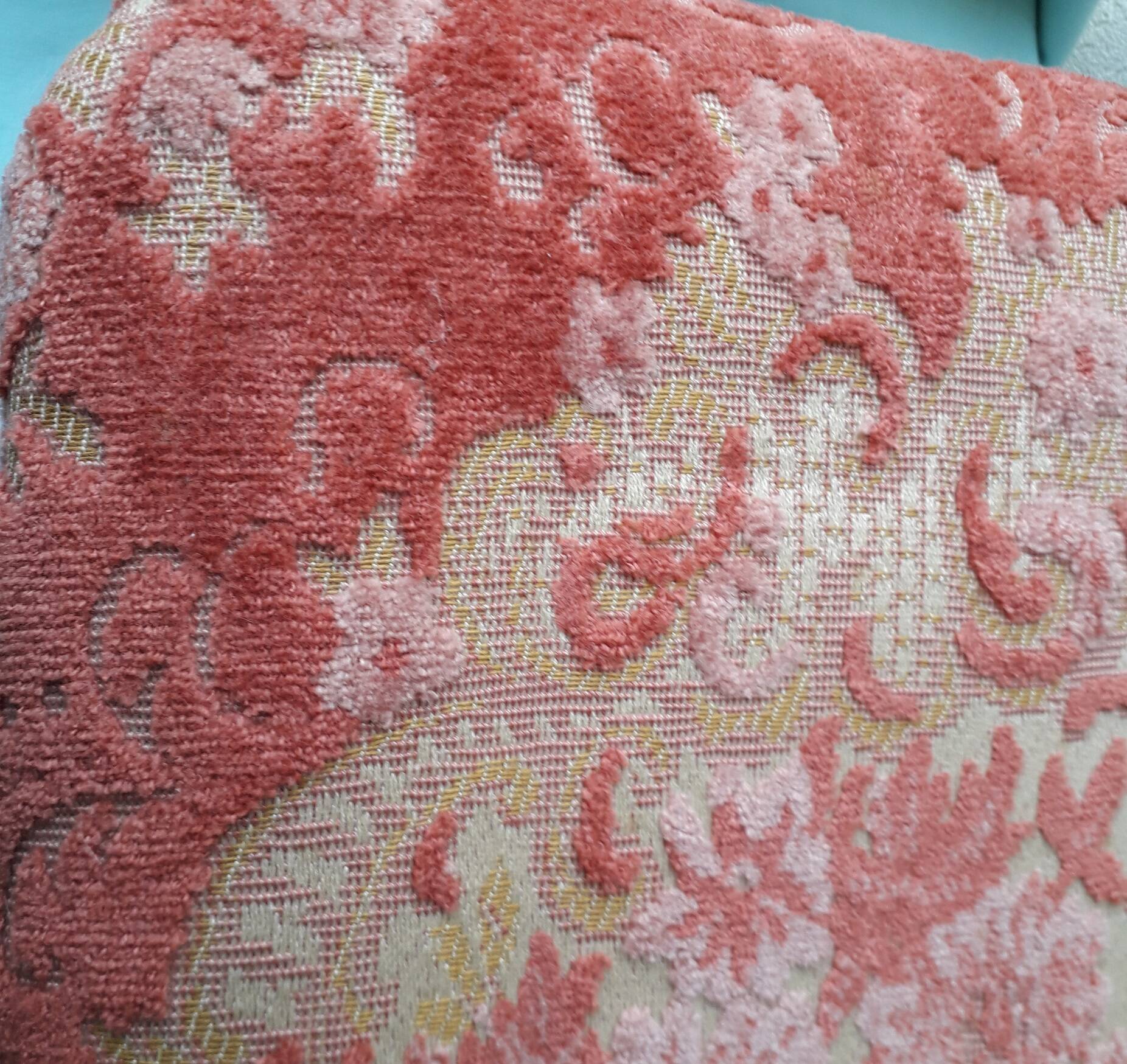 Wooden and fabric footrest