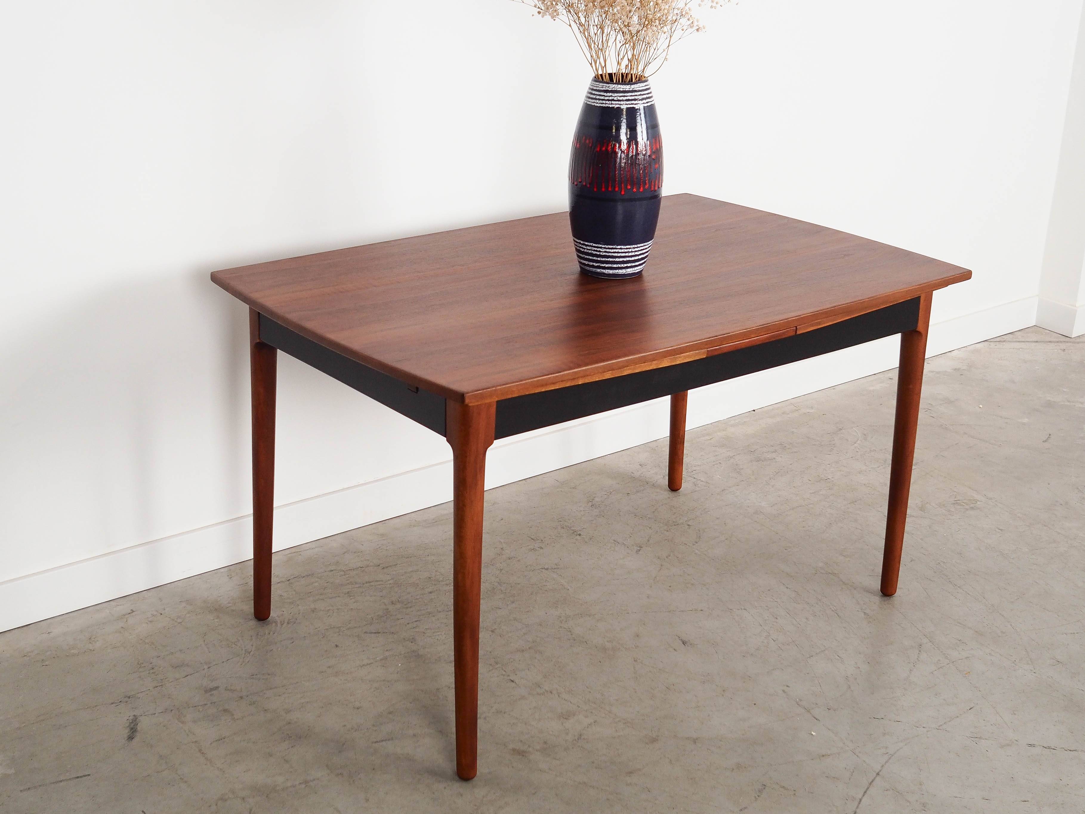 Walnut table, Danish design, 1970s, manufactured in Denmark