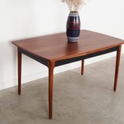 Walnut table, Danish design, 1970s, manufactured in Denmark