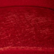 Large 1950s vintage curved sofa in red velvet italian design