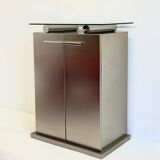 Postmodern aluminium bar cabinet by Belgochrom