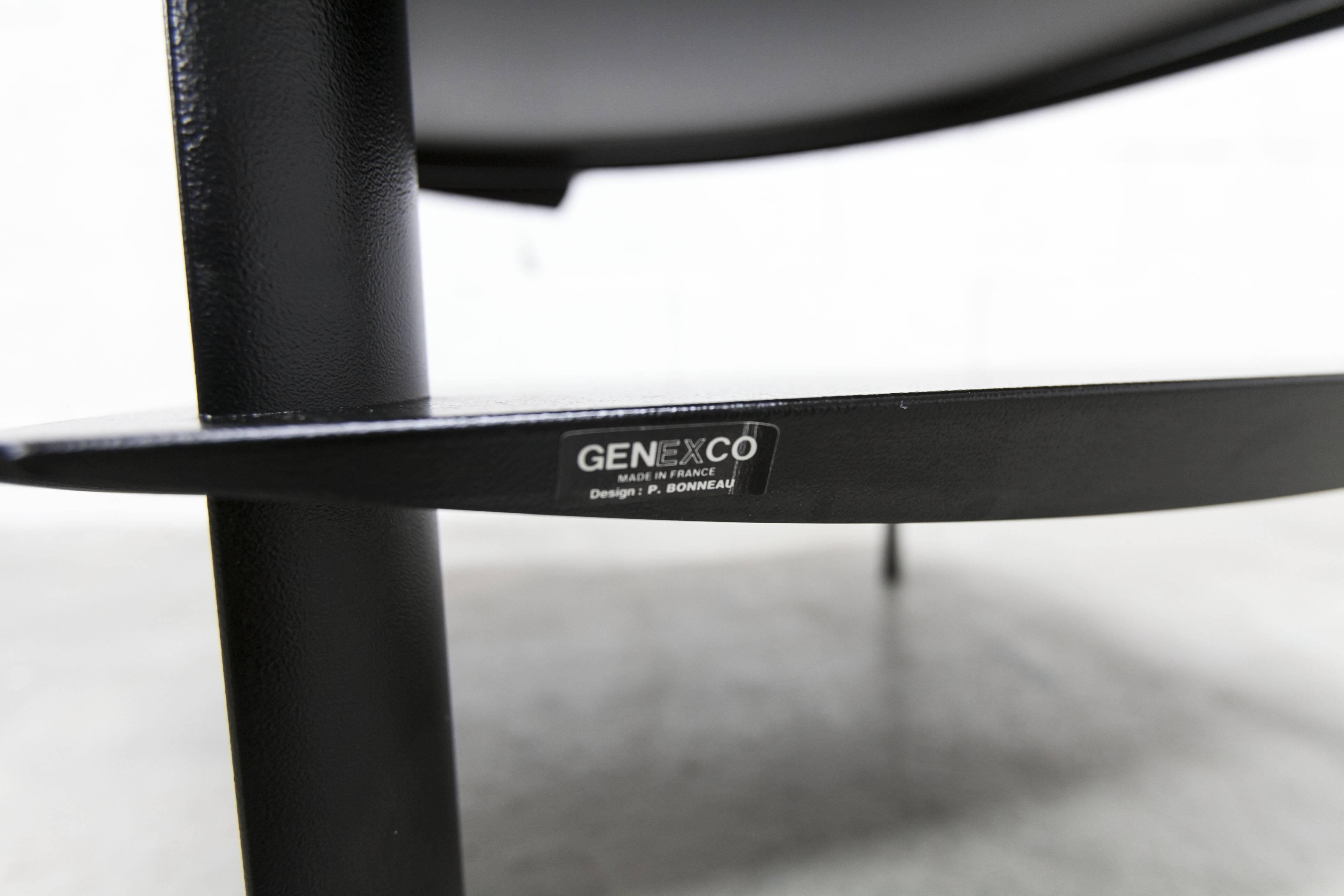 Set of 2 armchairs and coffee table designed by Patrice Bonneau, Genexco edition, 19