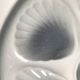 6 Oyster plates Moulin des Loups white and grey
