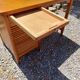 Desk with curtain binder