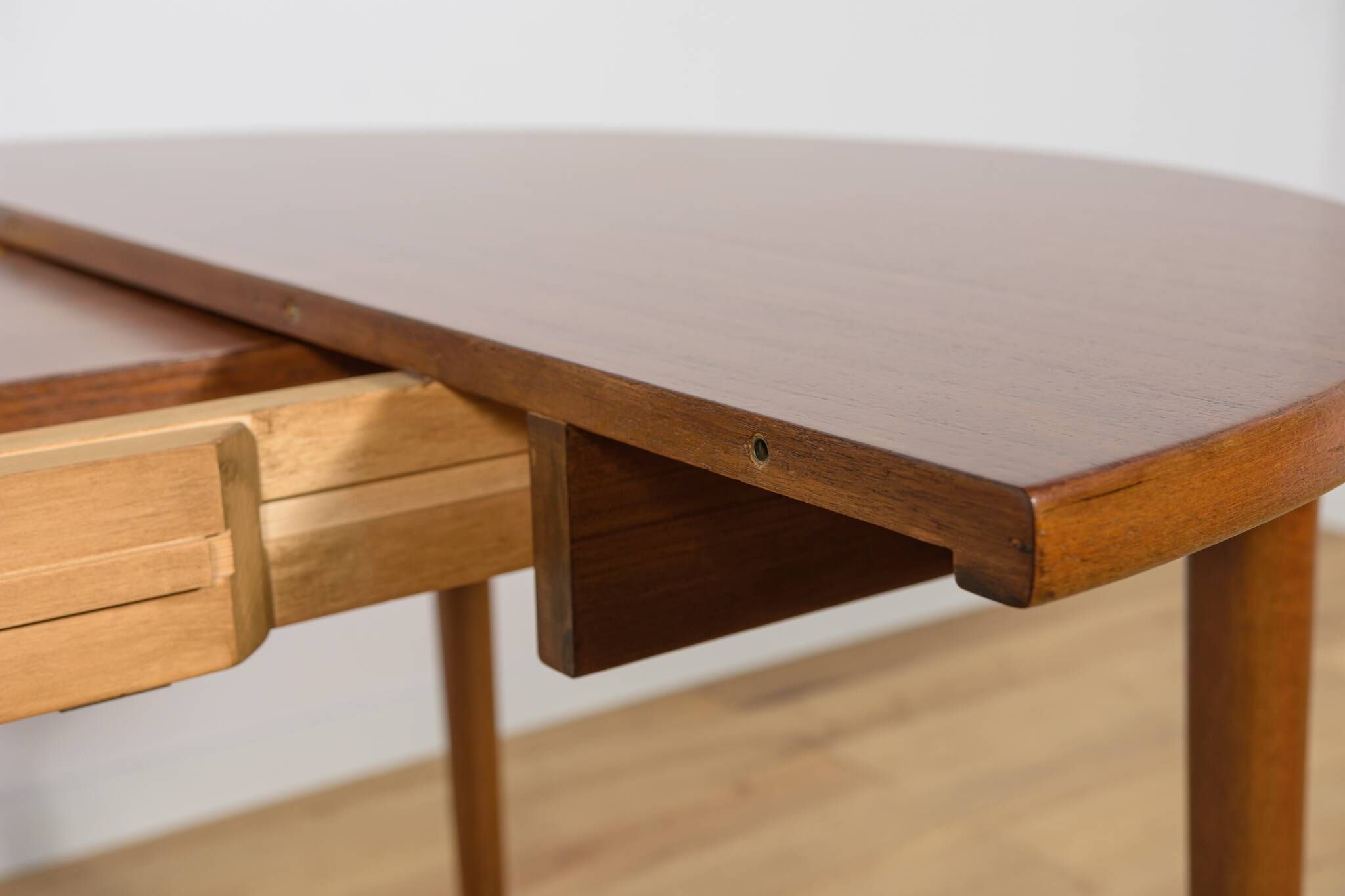 Mid-Century Round Teak Dining Table by Nils Jonsson for Hugo Troeds, Sweden