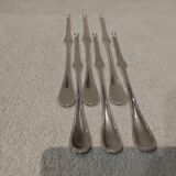 6 silver-plated lobster picks by Christofle, Perles pattern