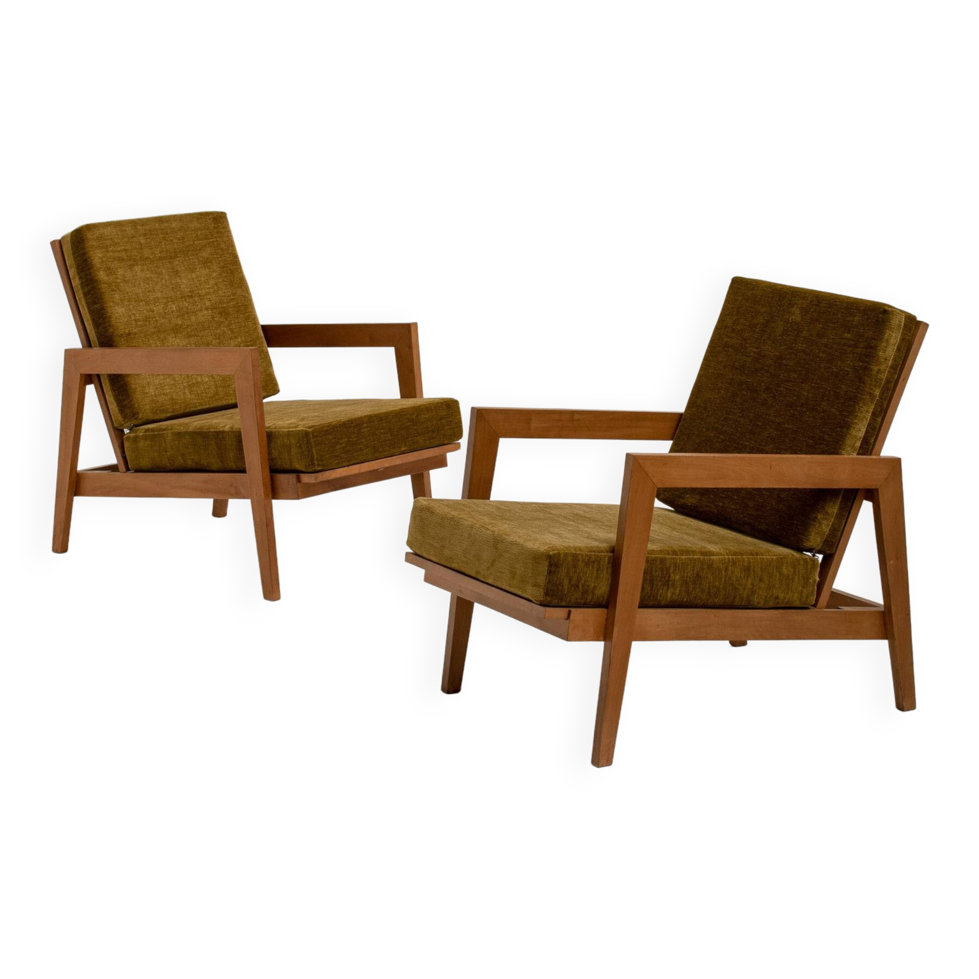 Paire de fauteuils de reconstruction française, France 1960s
