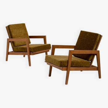 Paire de fauteuils de reconstruction française, France 1960s