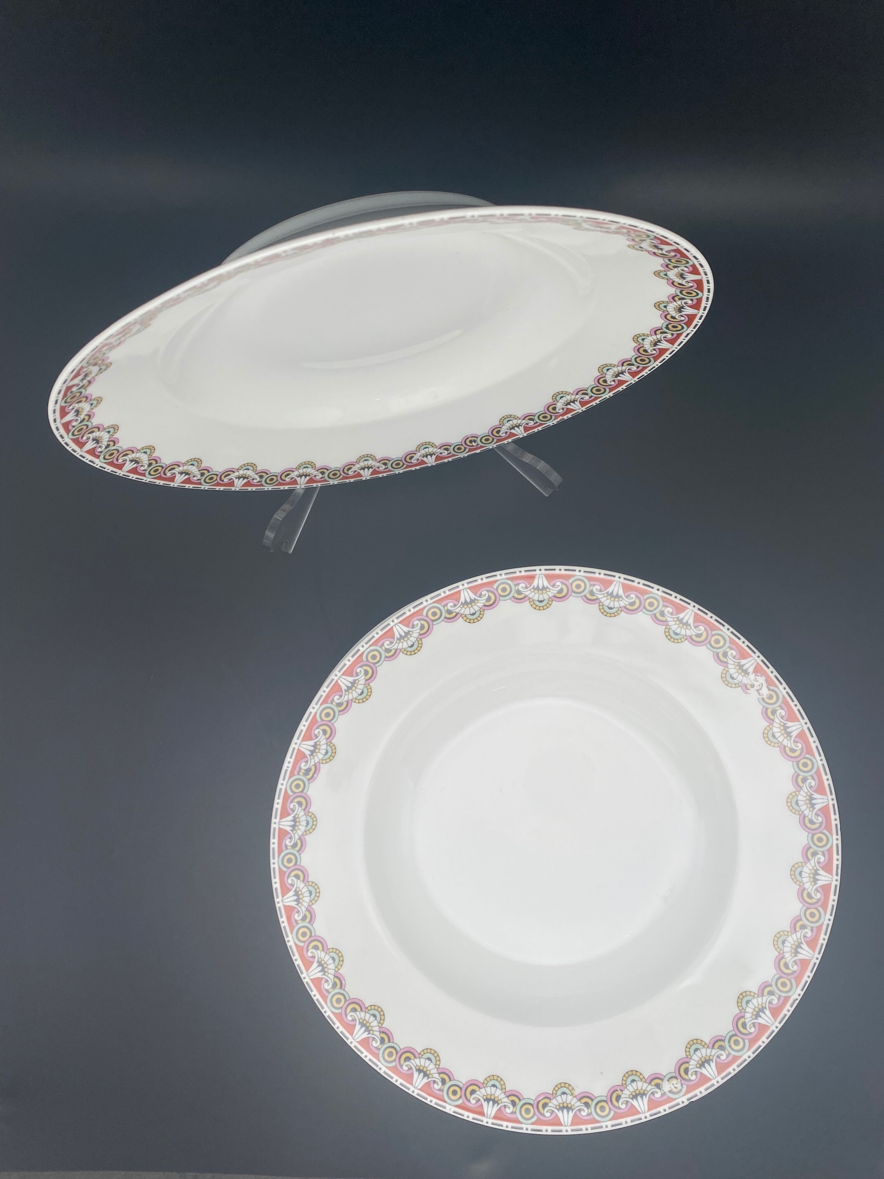 Service porcelain plates Limoges collab Bernardaud