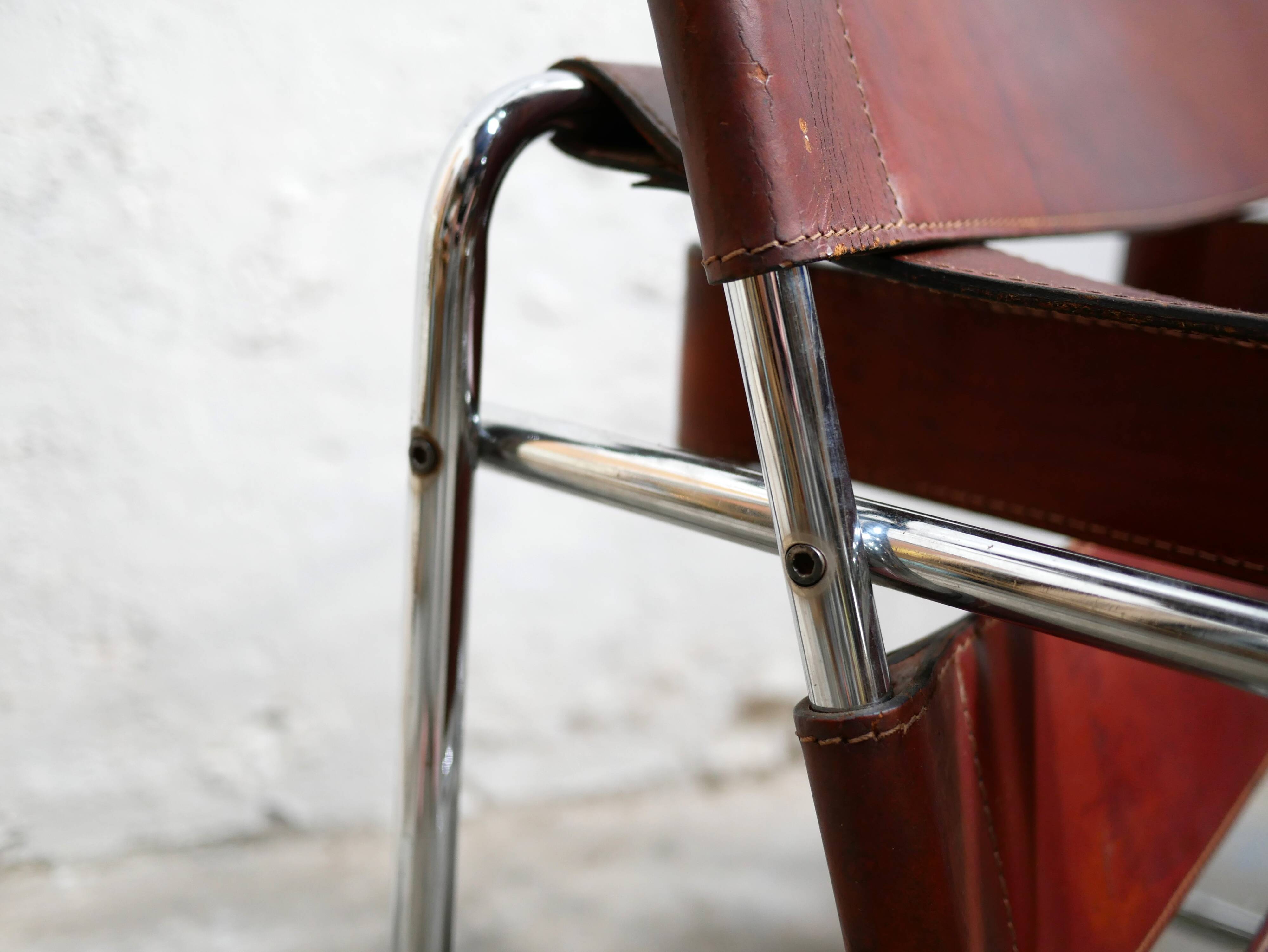 Fauteuil Wassily B3 vintage par Marcel Breuer