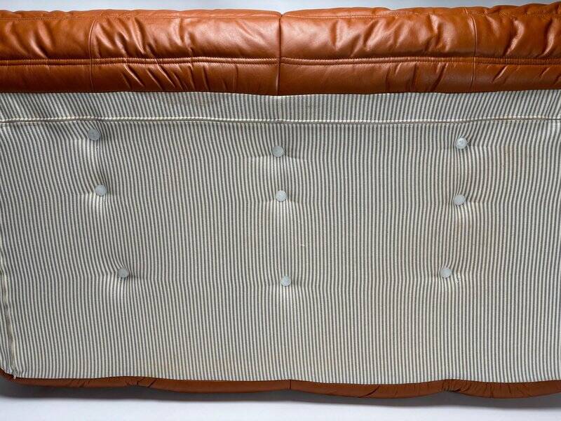 Togo Leather 3-Seaters Sofa attributed to Michel Ducaroy for Ligne Roset, 1992