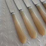 6 cheese knives, vintage