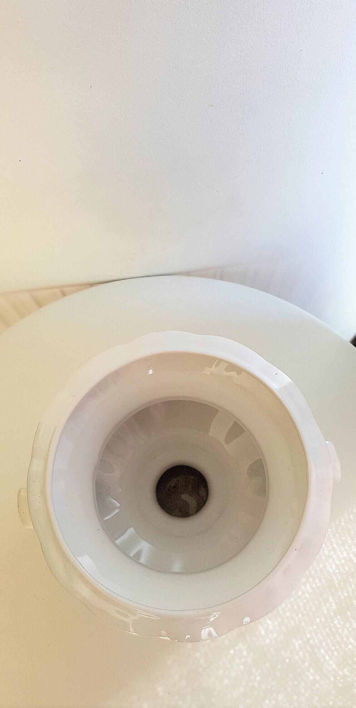 White ceramic medici-shaped planter