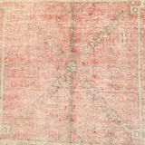 Brown red turkish runner rug, 90x336 cm