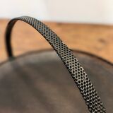 Black metal basket by Mathieu Mategot