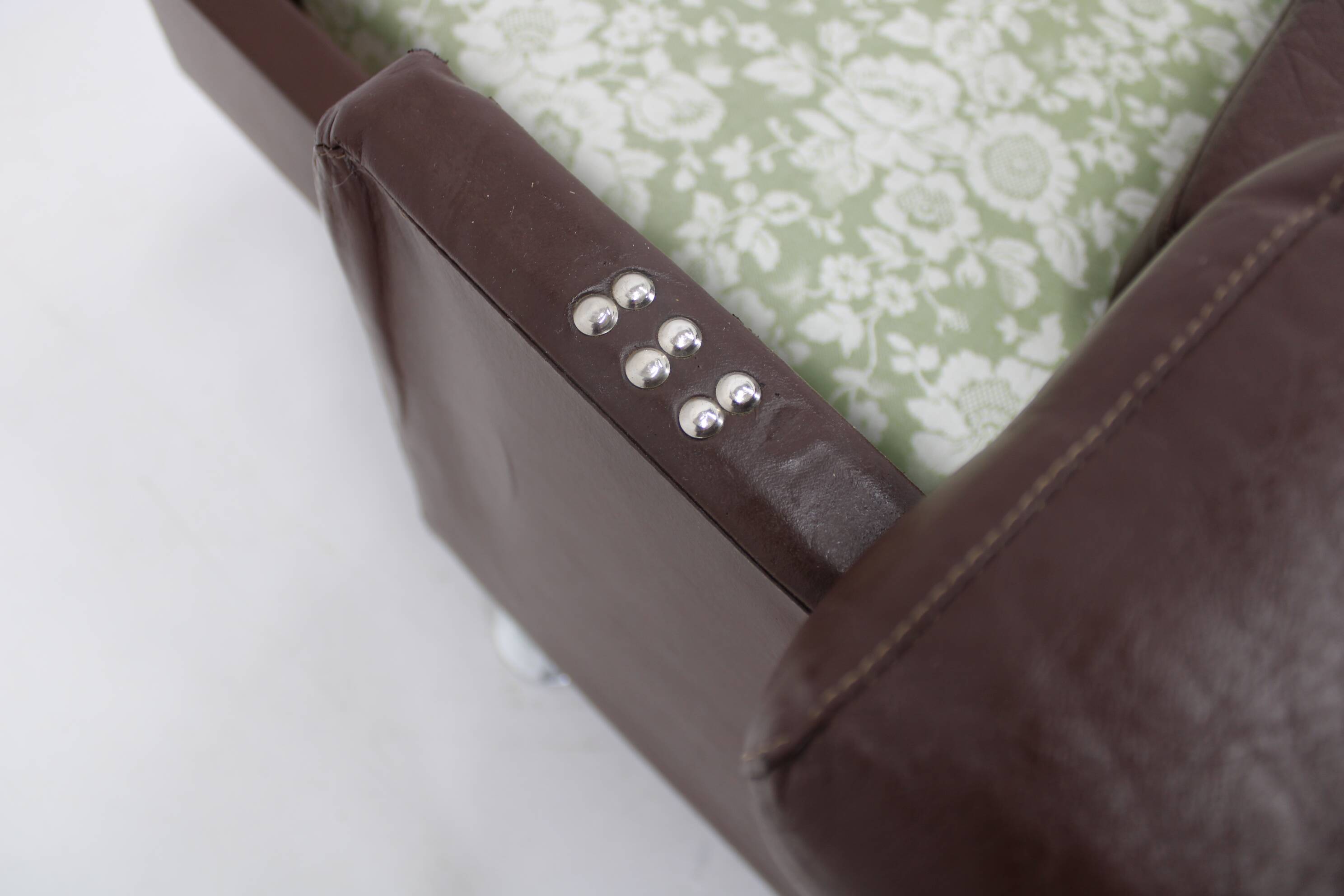 Design Leather Folding Sofa by Arch. Spicka, 1970s, Czechoslovakia