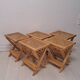 Cinq tabourets viennois vintage en paille