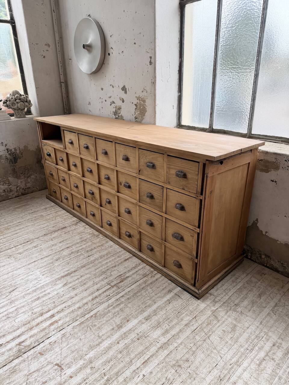Meuble de métier pin XL années 50