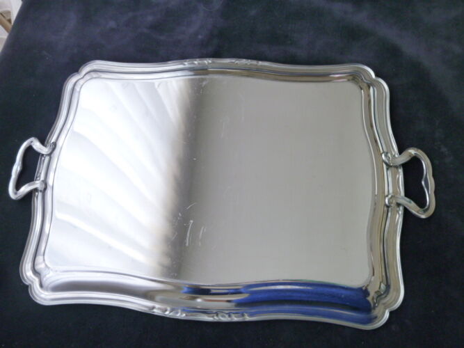 Stainless steel service tray 44.5 x 33 cm