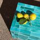 Table basse en Zellige moderne bleu turquoise