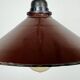 Industrial Dark Red Enamel Factory Pendant Lamp, 1960s