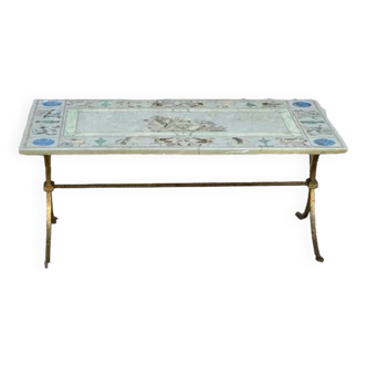 Table basse plateau en marbre