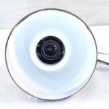 Vintage articulated desk lamp in brown metal and chrome years 60/70