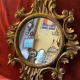 Miroir Napoléon III en bois sculpté