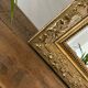 Miroir doré cadre ancien bois et stuc