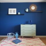 Beni Ouarain carpet with pink lozenges 140x210