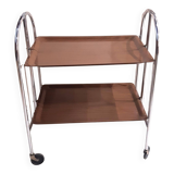 Folding serving table in formica