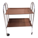 Folding serving table in formica