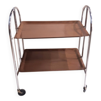 Folding serving table in formica