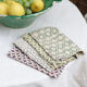 Tablecloth and linen towels upcycled mismatched patterns