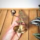 Brass bird candle holder
